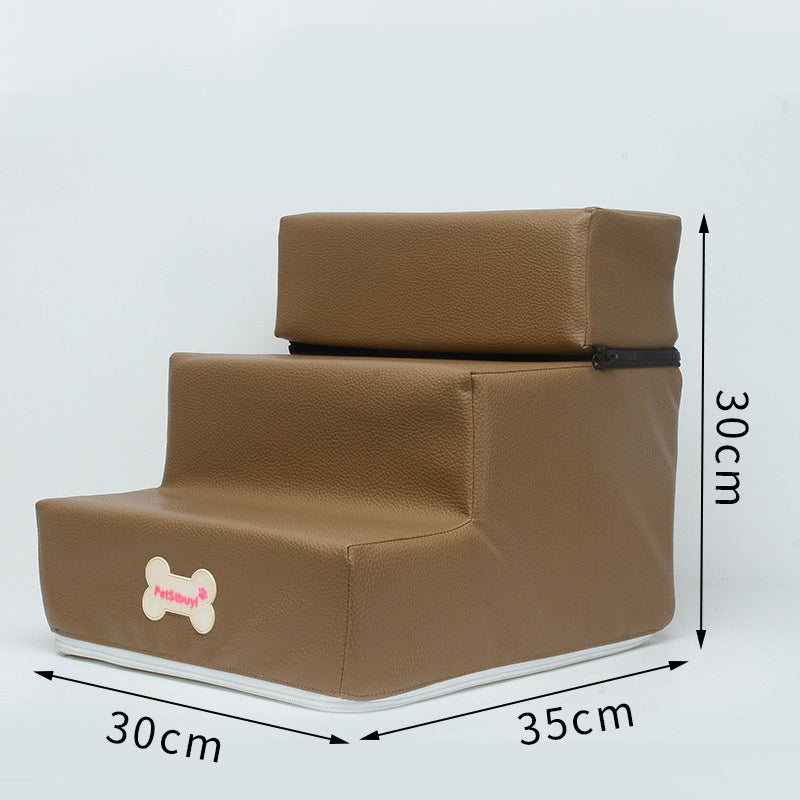 Factory Direct Sale Dog Stairs Pet Climbing Ladder Sponge Steps Small Dog Teddy On The Sofa Bed Climbing Ladder Can Be Customized