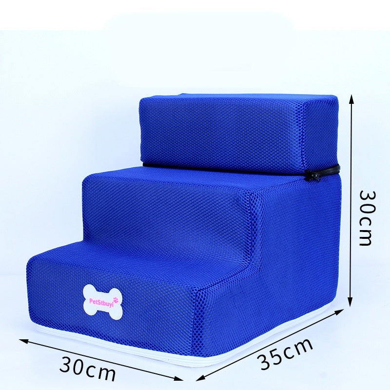 Factory Direct Sale Dog Stairs Pet Climbing Ladder Sponge Steps Small Dog Teddy On The Sofa Bed Climbing Ladder Can Be Customized