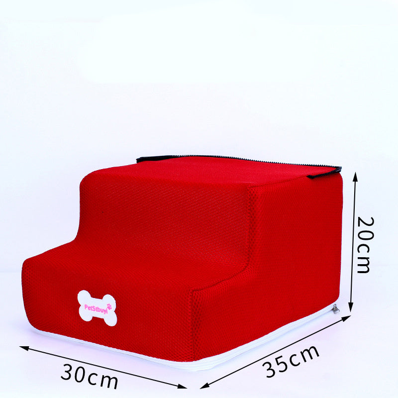 Factory Direct Sale Dog Stairs Pet Climbing Ladder Sponge Steps Small Dog Teddy On The Sofa Bed Climbing Ladder Can Be Customized
