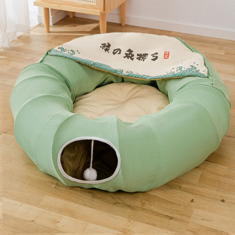 Folding Cat Tunnel & Washable Nest