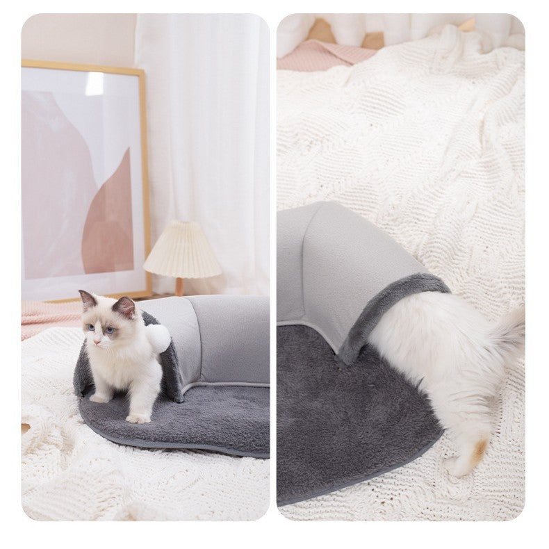 Plush Tunnel Hideout for Cats