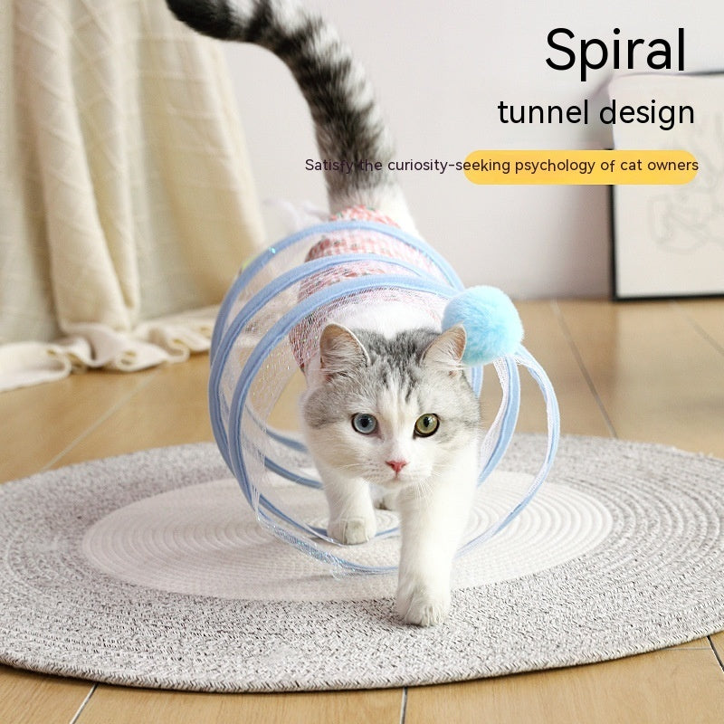 S-Shaped Foldable Cat Tunnel Toy