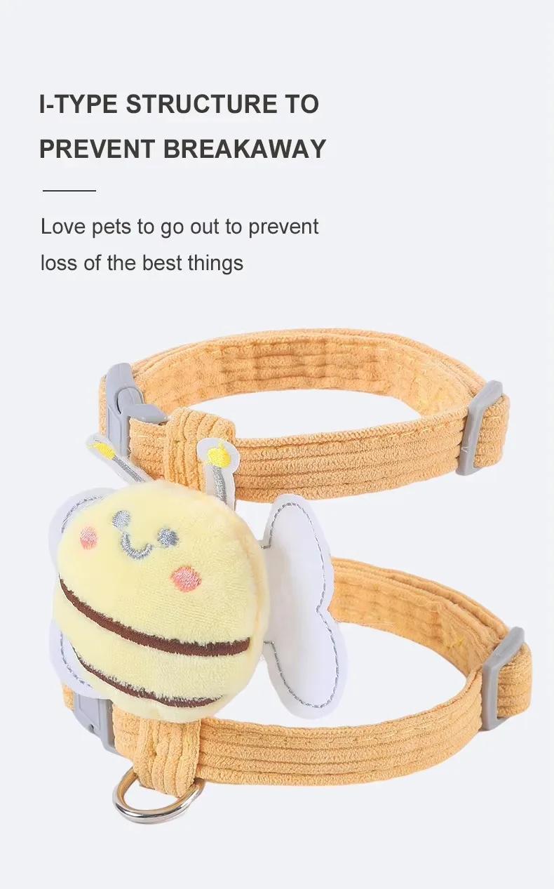 Cat Small Dog Wings Decoration Adjustable Chest Harness Leash Set Pet Supplies