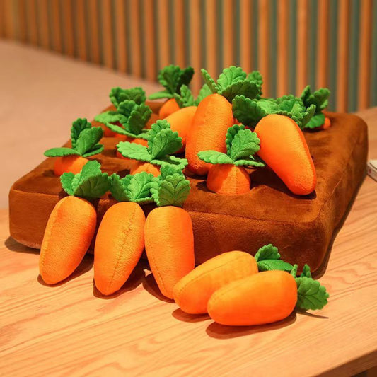Carrot Plush Dog Chew Toy