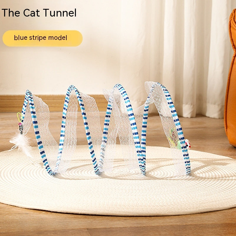 S-Shaped Foldable Cat Tunnel Toy