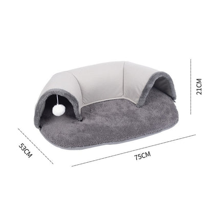 Plush Tunnel Hideout for Cats