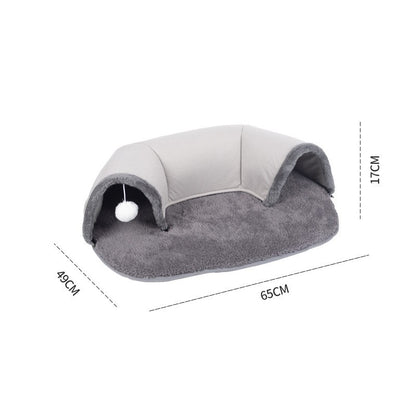 Plush Tunnel Hideout for Cats