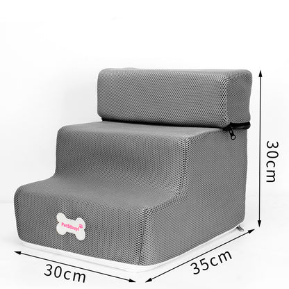 Factory Direct Sale Dog Stairs Pet Climbing Ladder Sponge Steps Small Dog Teddy On The Sofa Bed Climbing Ladder Can Be Customized