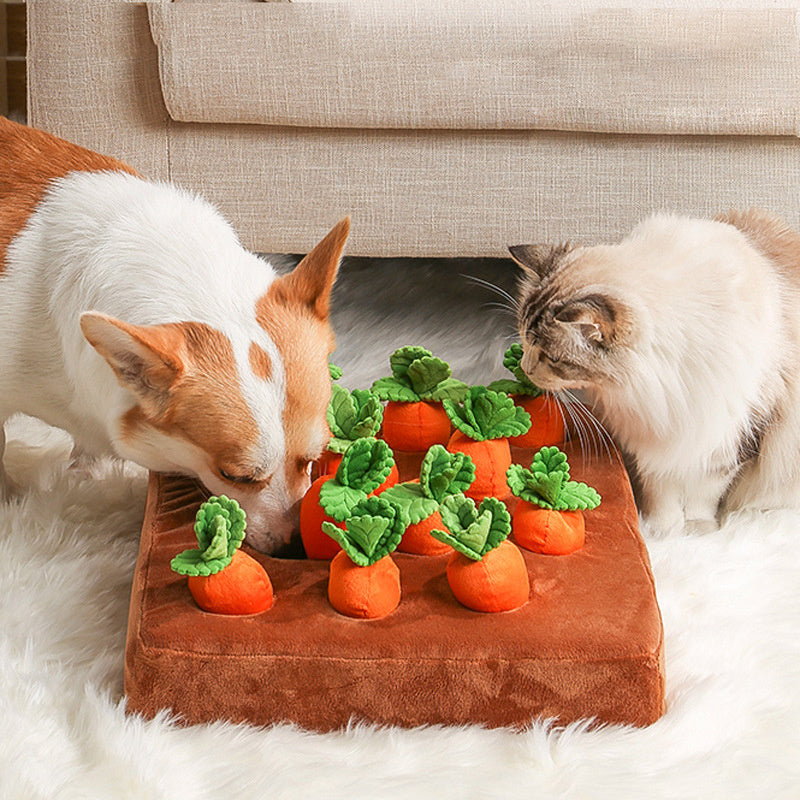 Carrot Plush Dog Chew Toy