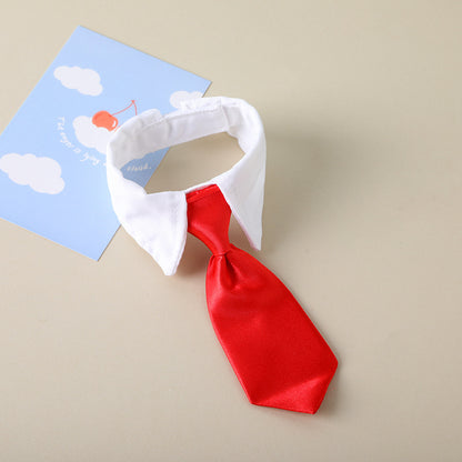 Pet Tie Saliva Towel British Style Gentleman