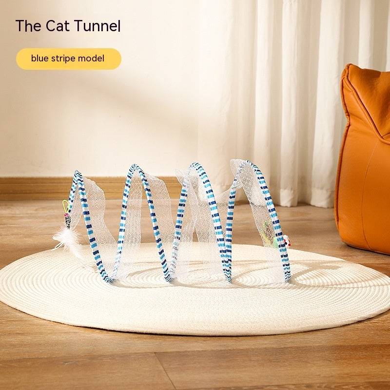 S-Shaped Foldable Cat Tunnel Toy