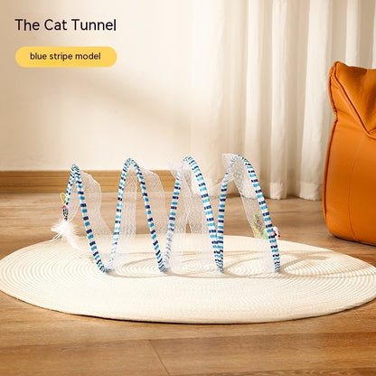 S-Shaped Foldable Cat Tunnel Toy