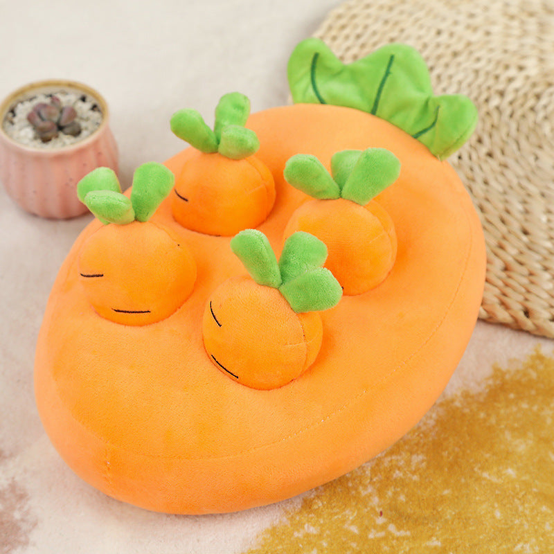 Carrot Pulling Plush Snuffle Toy