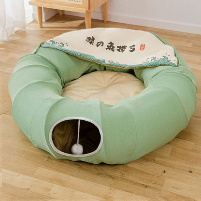 Folding Cat Tunnel & Washable Nest