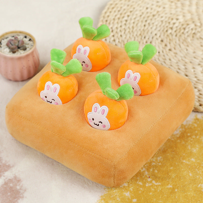 Carrot Pulling Plush Snuffle Toy