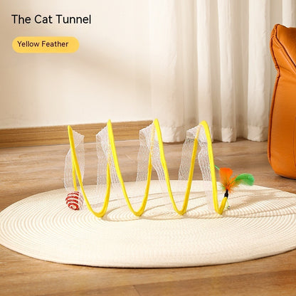 S-Shaped Foldable Cat Tunnel Toy