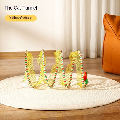 S-Shaped Foldable Cat Tunnel Toy