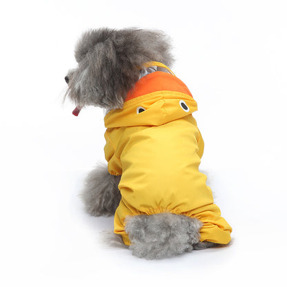 Pet Sound Dog Raincoat Four-legged Reflective Raincoat Pattern Dog Four Seasons Universal
