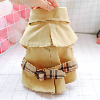 Khaki Pet Trench Coat