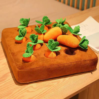 Carrot Plush Dog Chew Toy