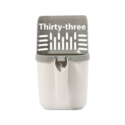 Large Capacity Integrated Cat Litter Scoop Shit Trash Can Shovel Shit Storage Box Tools