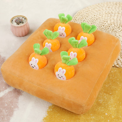 Carrot Pulling Plush Snuffle Toy