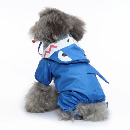 Pet Sound Dog Raincoat Four-legged Reflective Raincoat Pattern Dog Four Seasons Universal