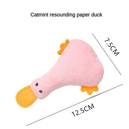 Plush Duck Squeaky Toy for Dogs & Cats