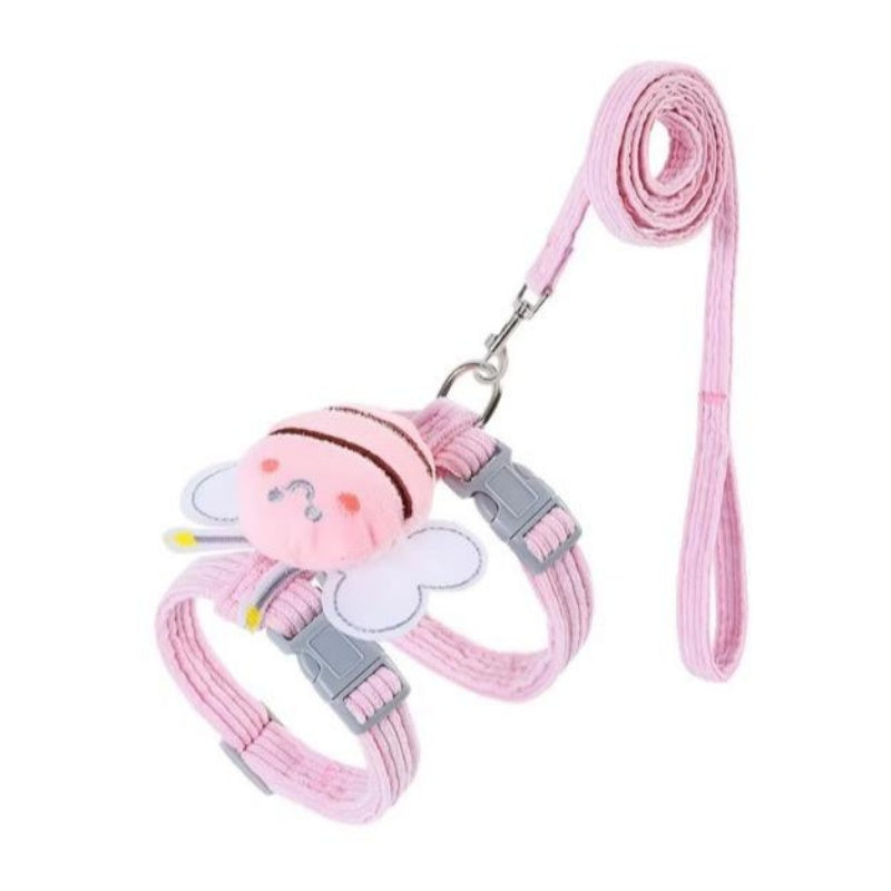 Cat Small Dog Wings Decoration Adjustable Chest Harness Leash Set Pet Supplies