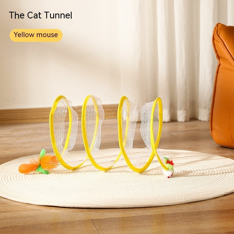 S-Shaped Foldable Cat Tunnel Toy