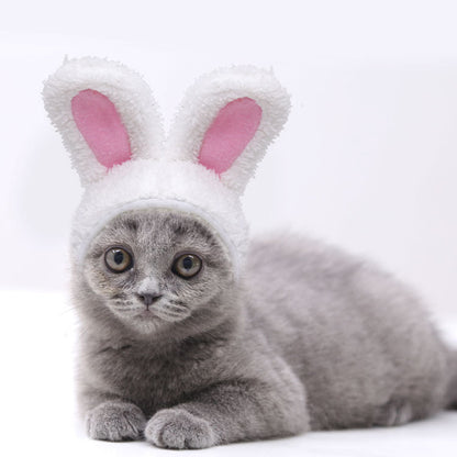 Fashion Warm Rabbit Ears Pet Hat