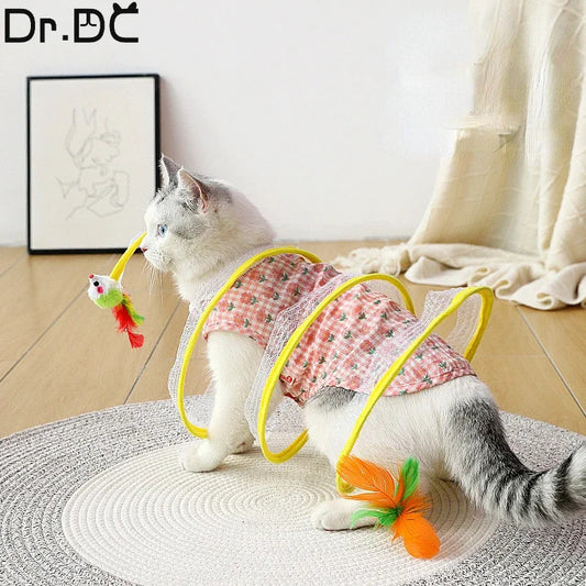 S-Shaped Foldable Cat Tunnel Toy