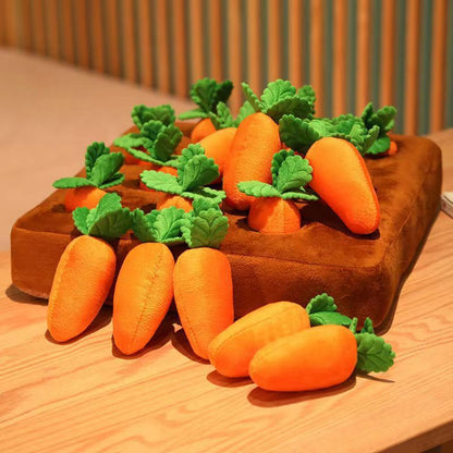Carrot Plush Dog Chew Toy