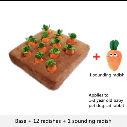 Carrot Plush Dog Chew Toy