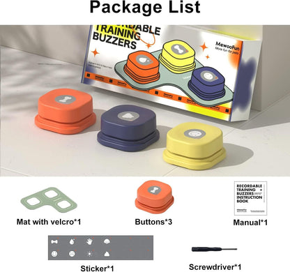 MEWOOFUN Pet Communication Buttons (3-Pack)