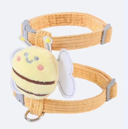 Cat Small Dog Wings Decoration Adjustable Chest Harness Leash Set Pet Supplies