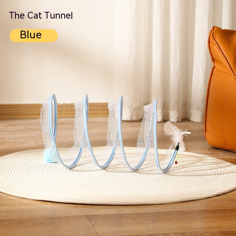 S-Shaped Foldable Cat Tunnel Toy